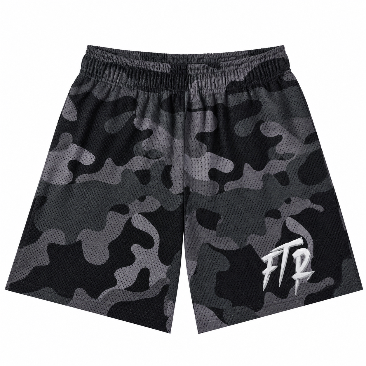 FTR ‘SMOKE CAMO’
MESH SHORTS