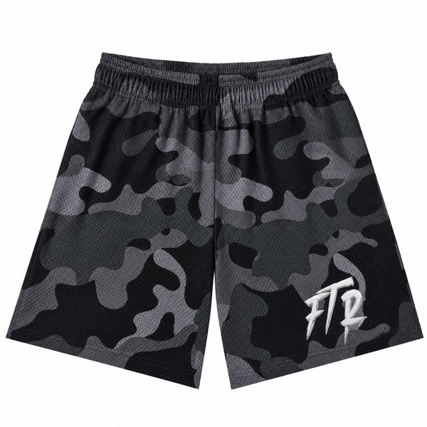 FTR ‘SMOKE CAMO’
MESH SHORTS